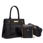 Retro Pattern PU Everyday Bag Set