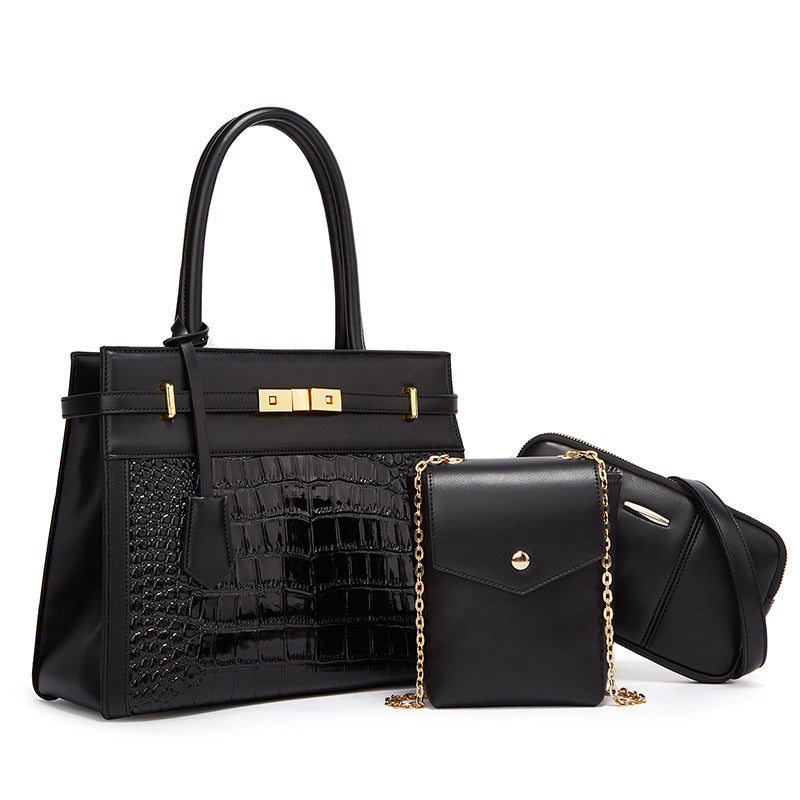 Retro Pattern PU Everyday Bag Set