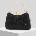 Pleated Shimmer Evening Bag
