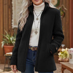 Stand-Collar Zip Jacket