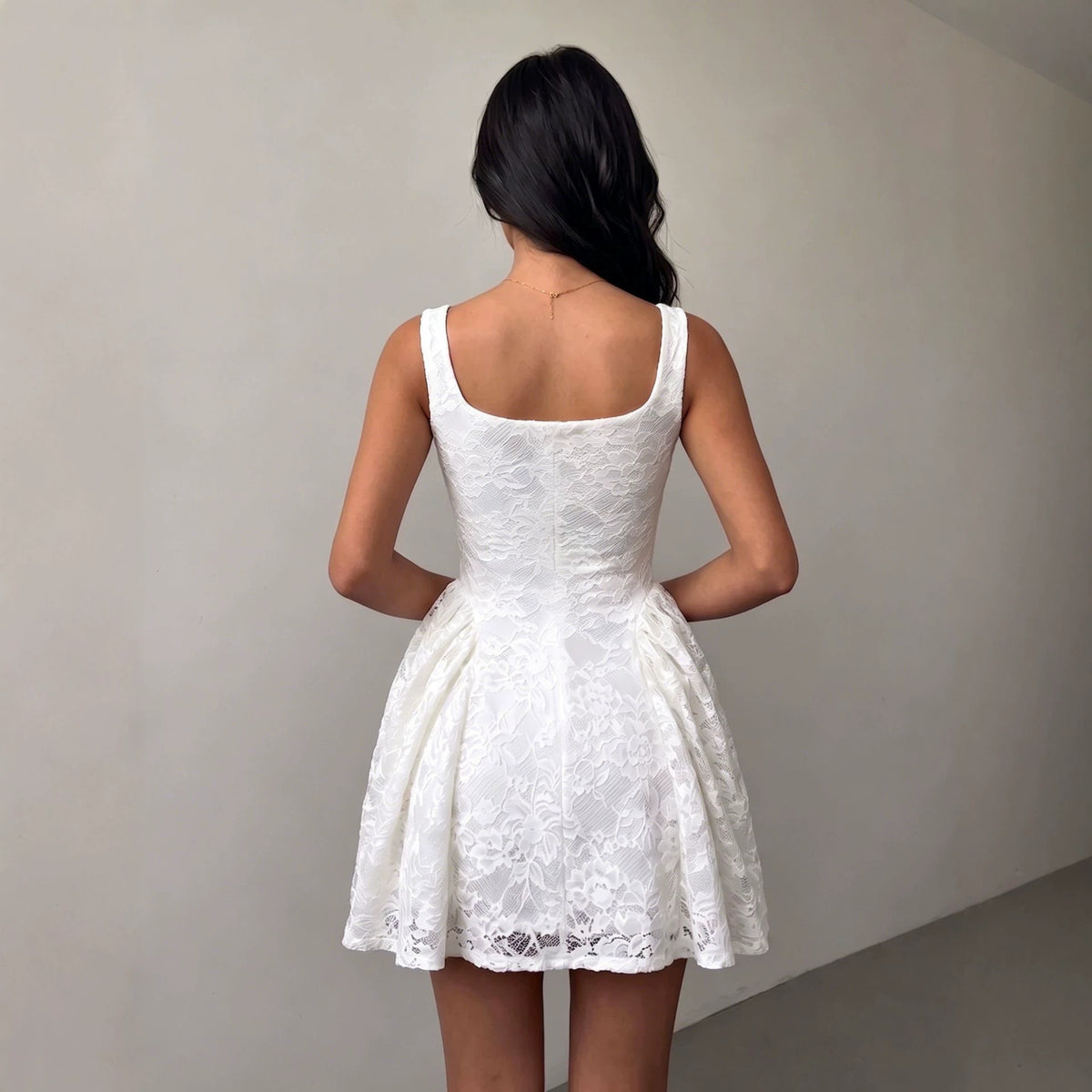 Lace Camisole Mini Dress