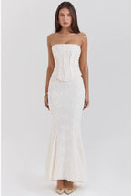 Square-Neck Strappy Maxi Dress