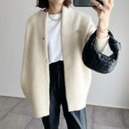 Relaxed Round-Neck Cardigan