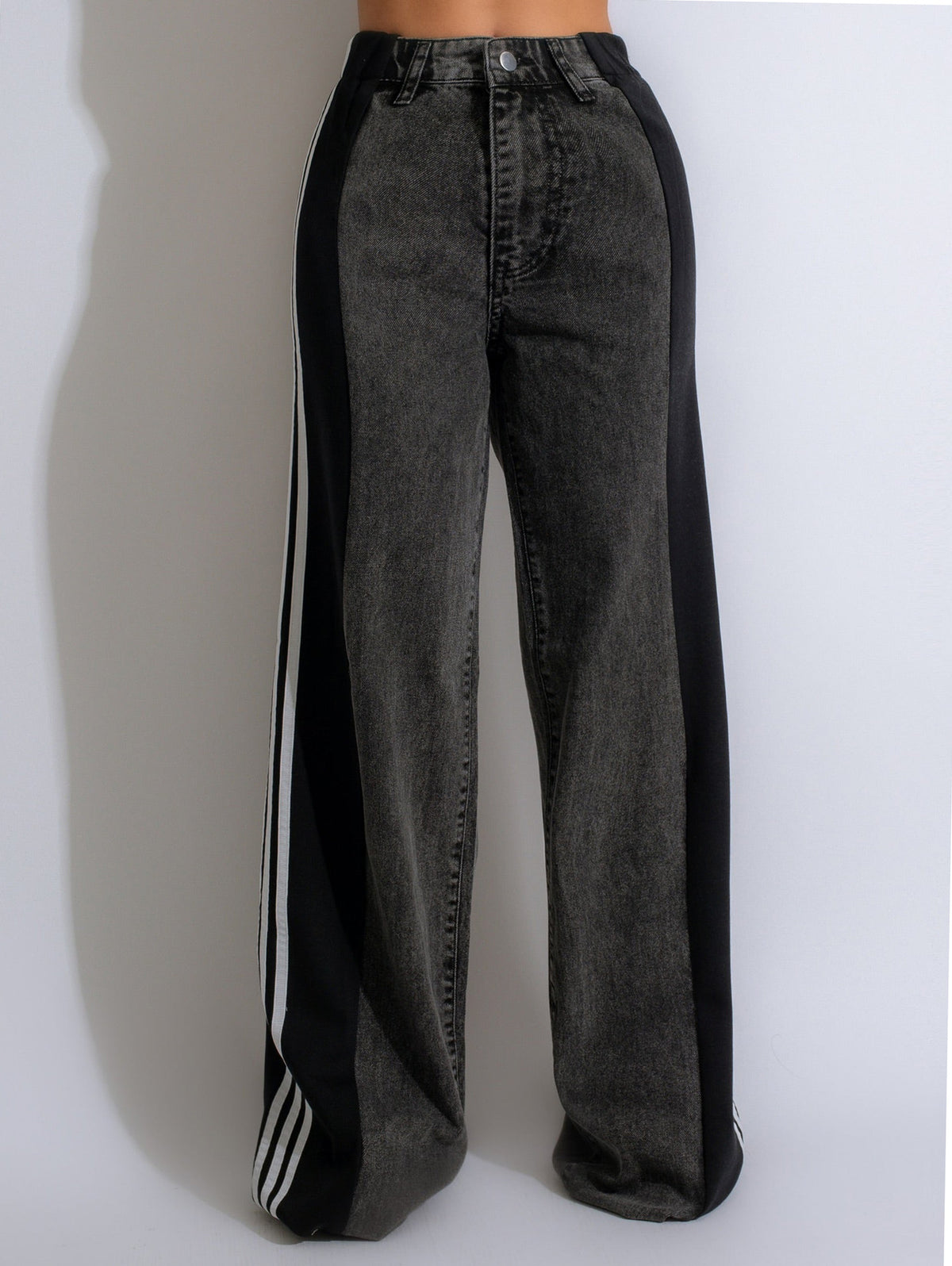 Stripe-Detail Straight-Leg Trousers
