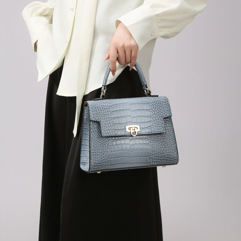 Crocodile-Effect PU Tote
