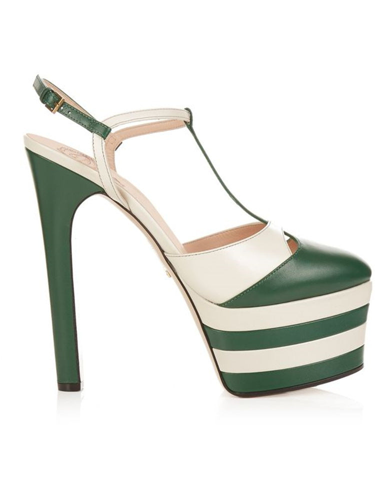 Buckle-Detail Block Heels