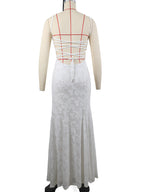 Square-Neck Strappy Maxi Dress