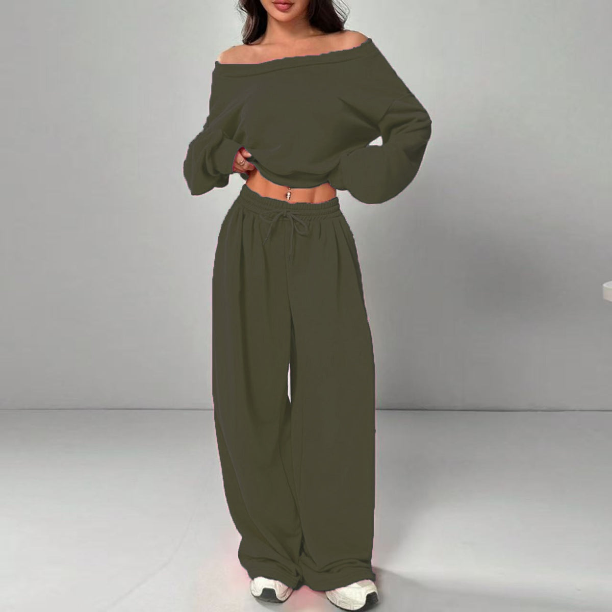 One-Shoulder Top & Trouser Set