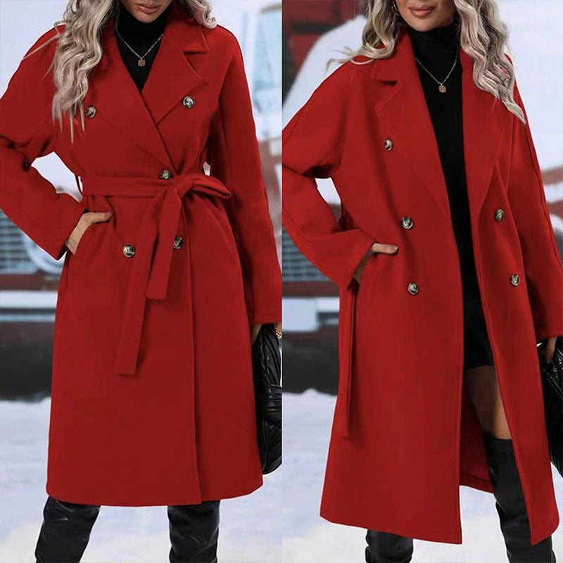 Belted Double-Breasted Trench