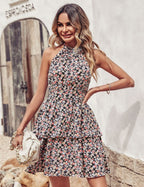 Ruffled Halter Dress