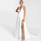 Slit Bridal Maxi Dress