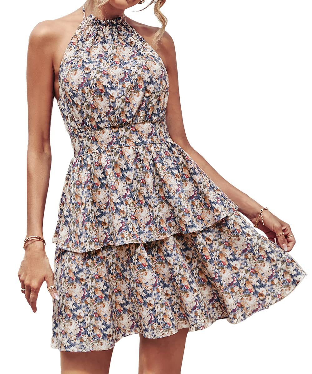 Ruffled Halter Dress