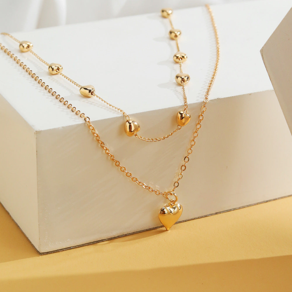 Double-Layer Heart Necklace