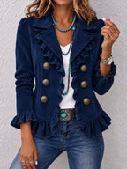 Long-Sleeve Buttoned Cardigan