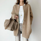 Relaxed Round-Neck Cardigan