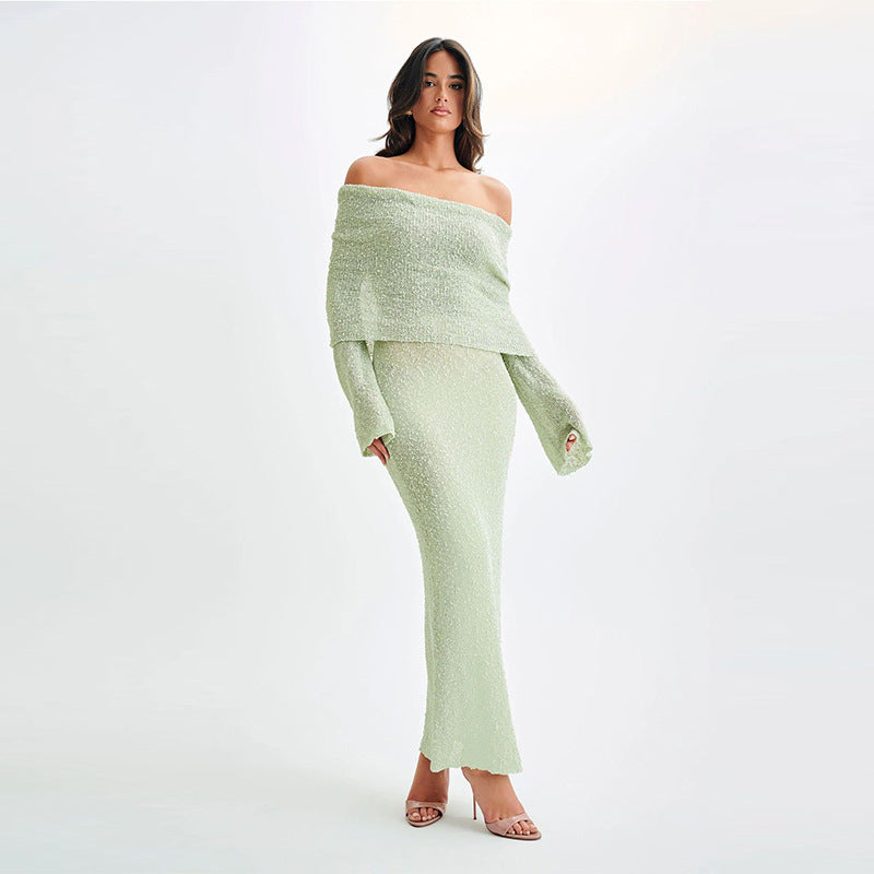One-Shoulder Knit Dress
