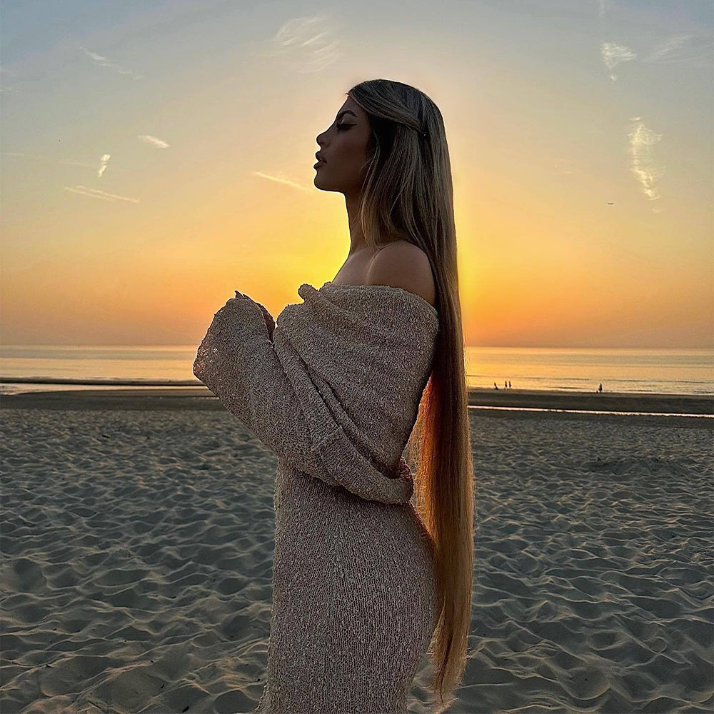 One-Shoulder Knit Dress