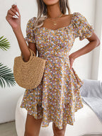Floral Ruffle Mini Dress