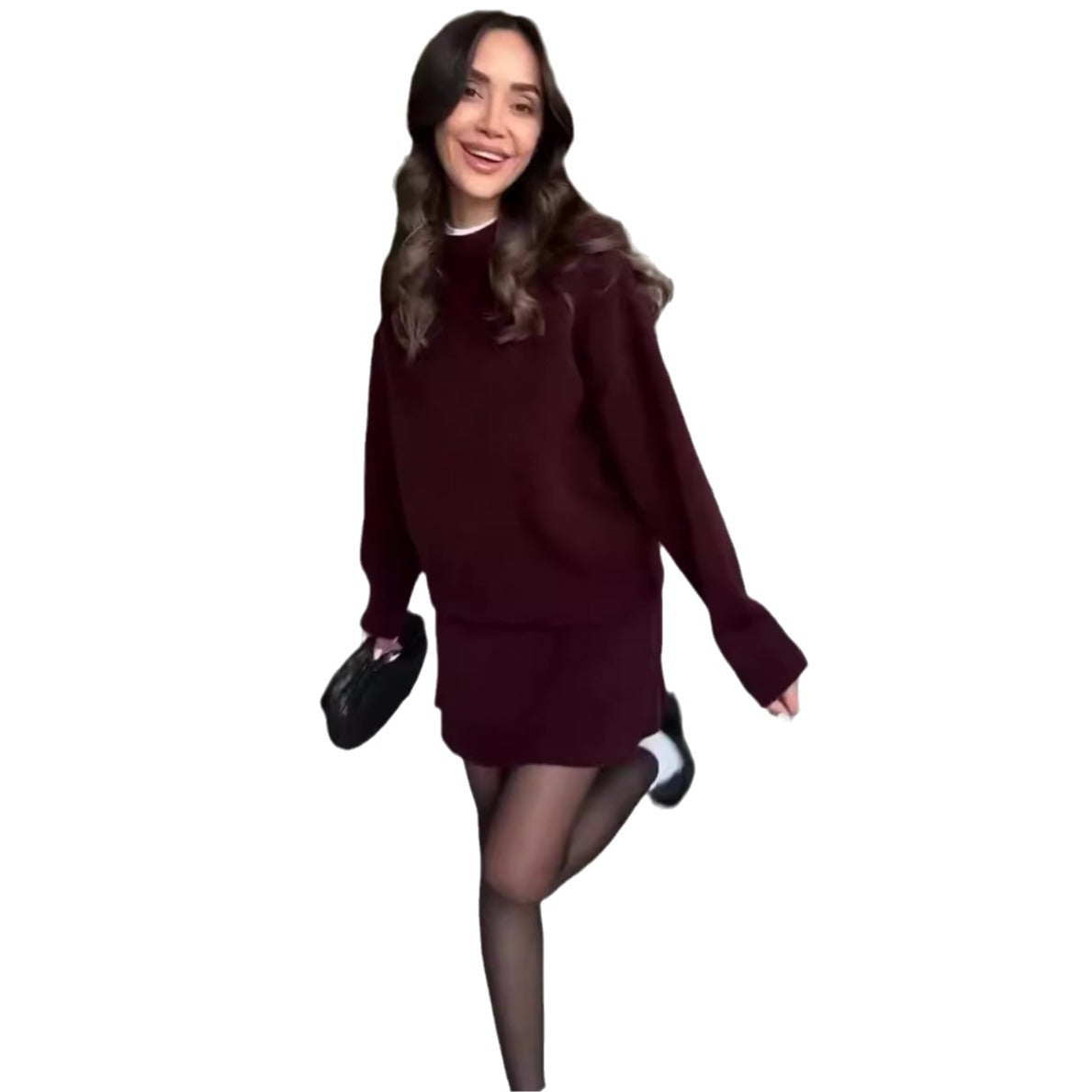 Knit Pullover & Mini Skirt Set