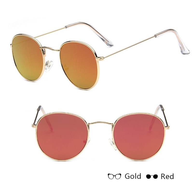 Round Metal-Frame Sunglasses