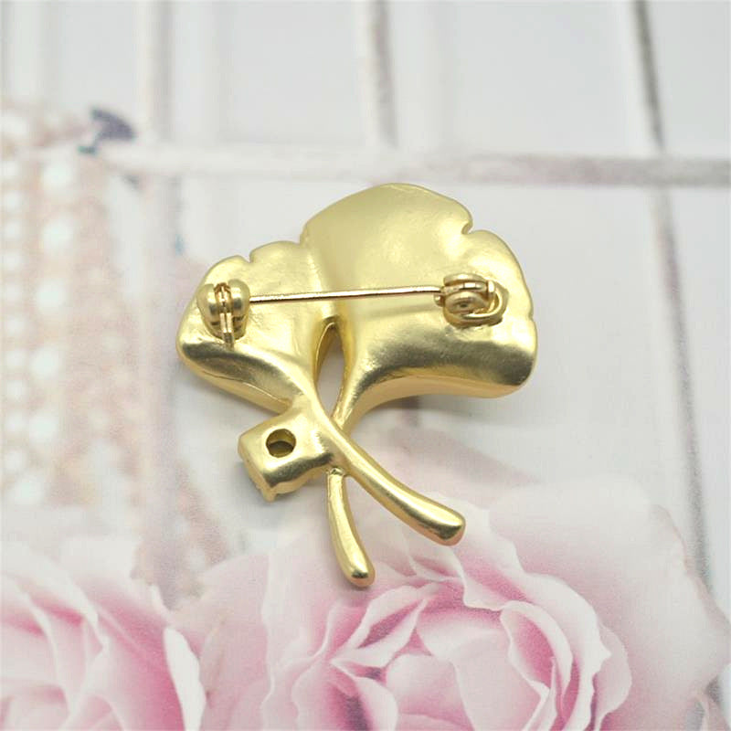Ginkgo Leaf Brooch