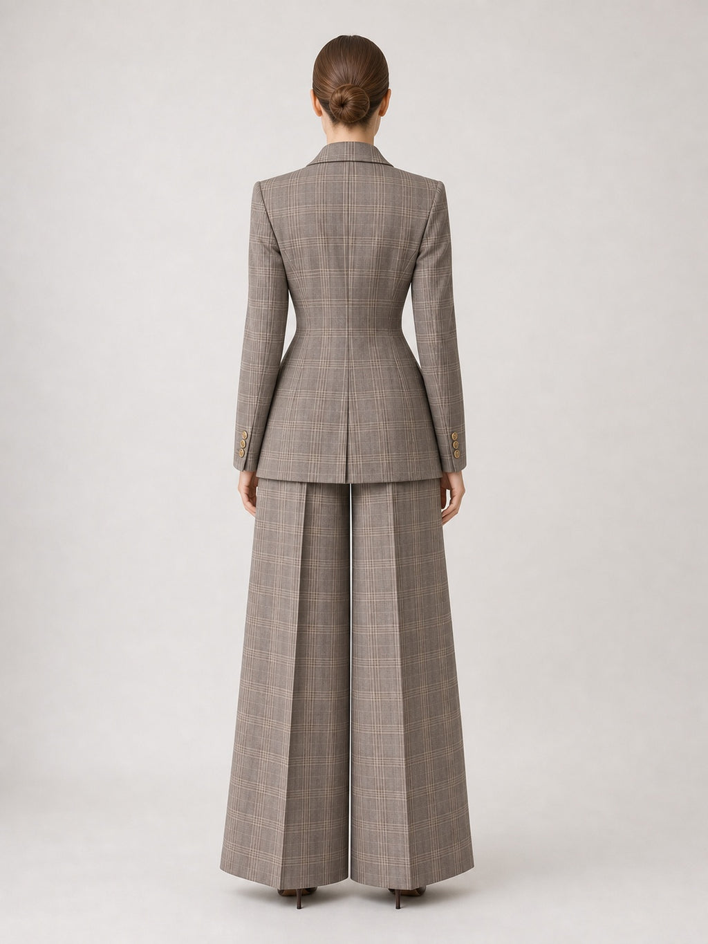 Plaid Blazer & Trouser Set