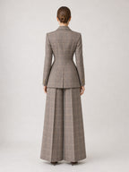 Plaid Blazer & Trouser Set