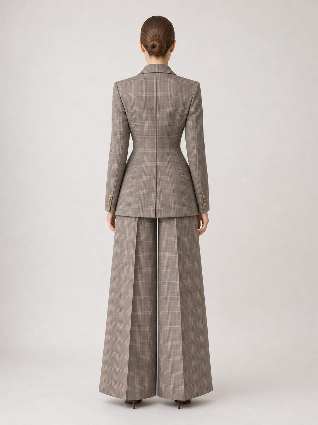 Plaid Blazer & Trouser Set