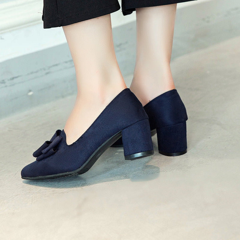 Pointed-Toe Mid-Heel Pumps