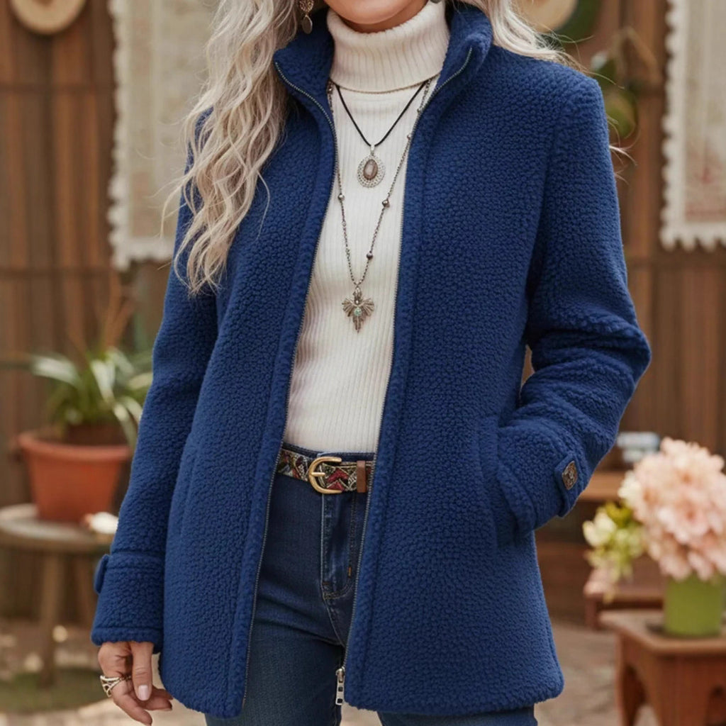 Stand-Collar Zip Jacket