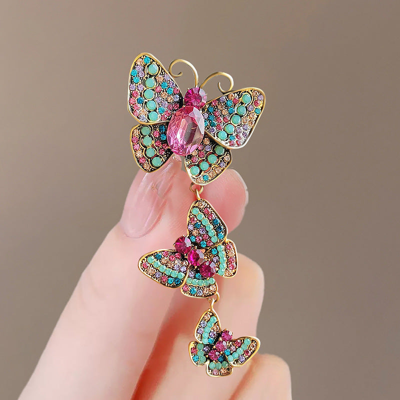 Triple Butterfly Brooch