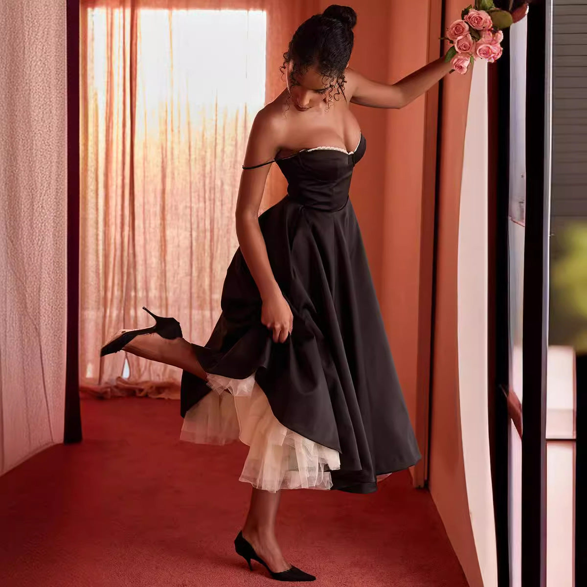 Sleeveless V-Neck Dress