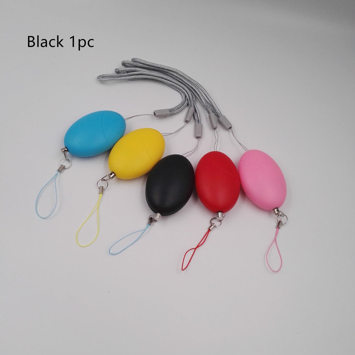 Personal Alarm colour options with a Black 1pc label; one selected colour supplied