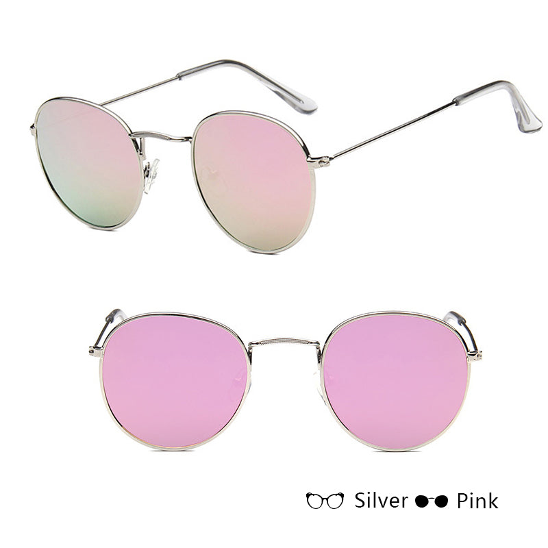 Round Metal-Frame Sunglasses