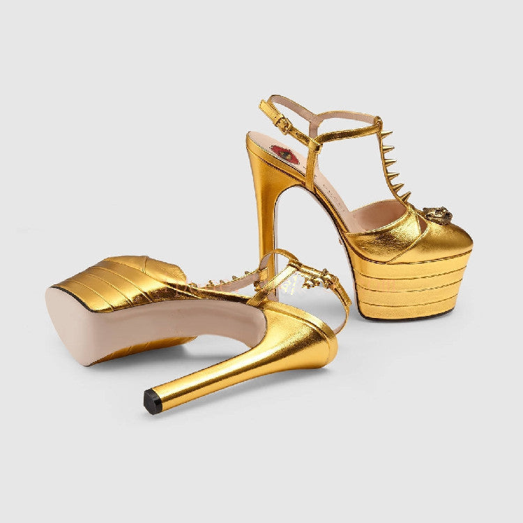 Buckle-Detail Block Heels