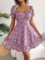 Floral Ruffle Mini Dress