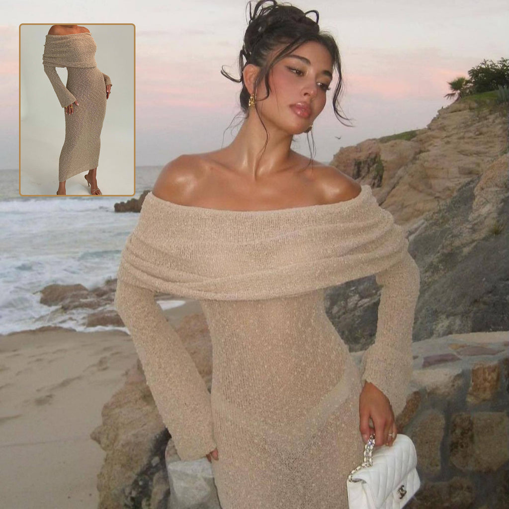 One-Shoulder Knit Dress