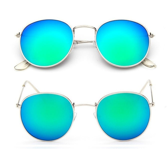 Round Metal-Frame Sunglasses