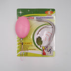 Pink Personal Alarm and wrist strap shown over retail packaging