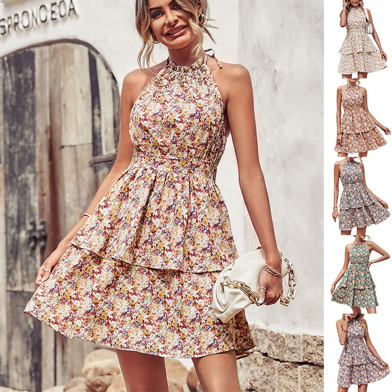 Ruffled Halter Dress