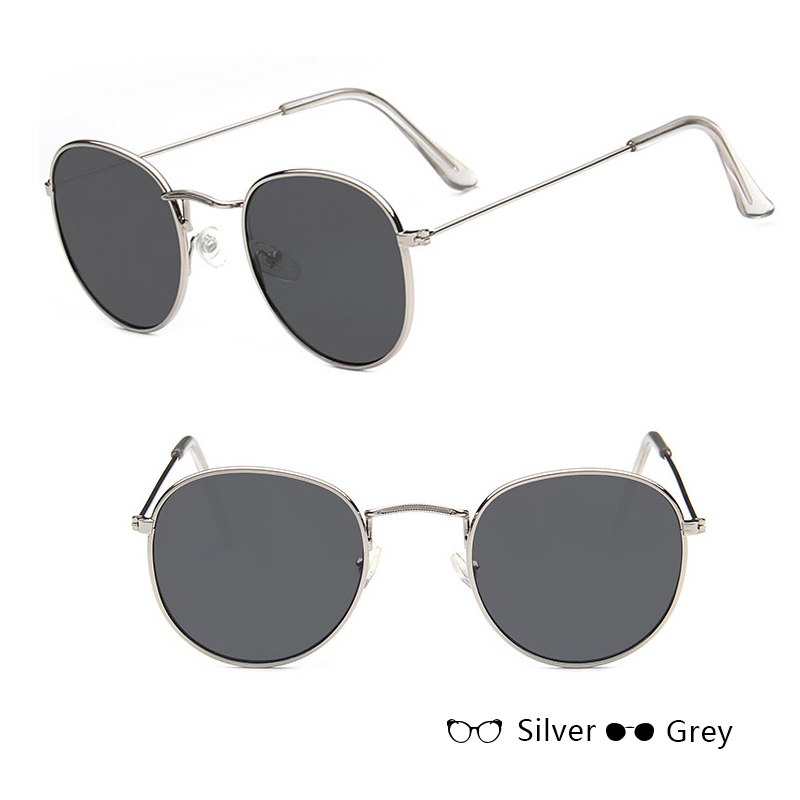 Round Metal-Frame Sunglasses