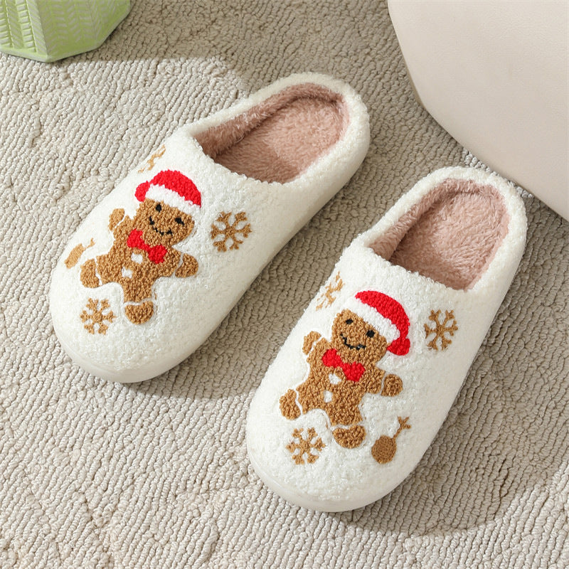 Gingerbread Plush House Slippers