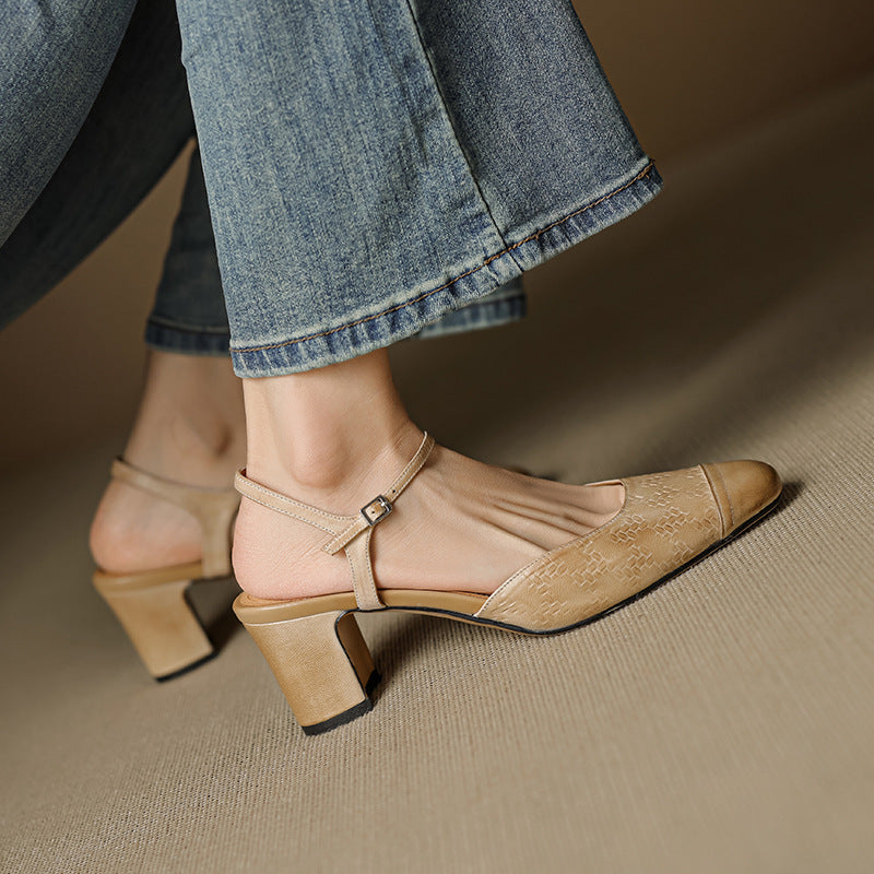 Slingback Block Heels