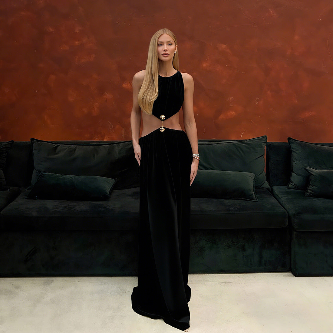 Cutout Bodycon Maxi Dress