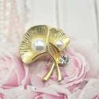 Ginkgo Leaf Brooch