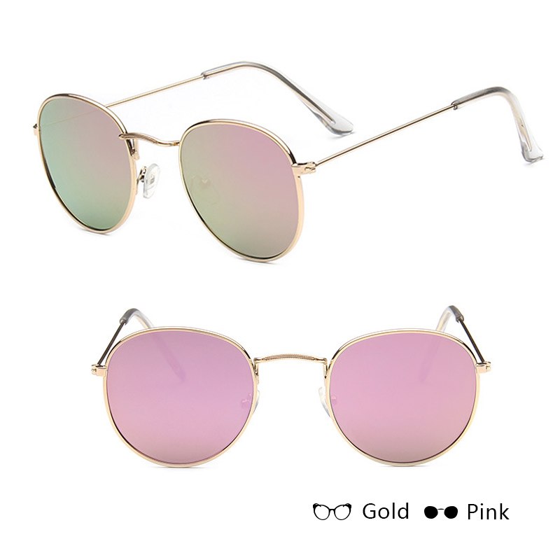 Round Metal-Frame Sunglasses