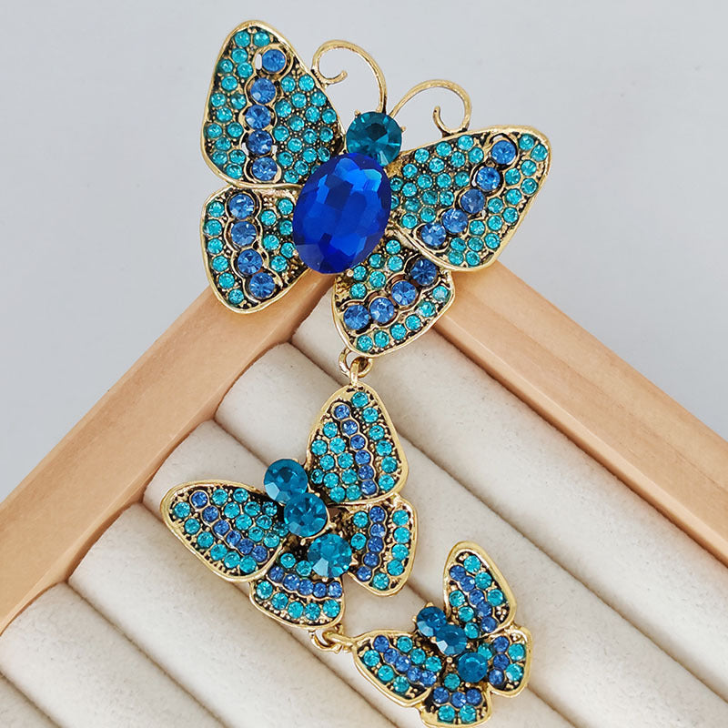 Triple Butterfly Brooch