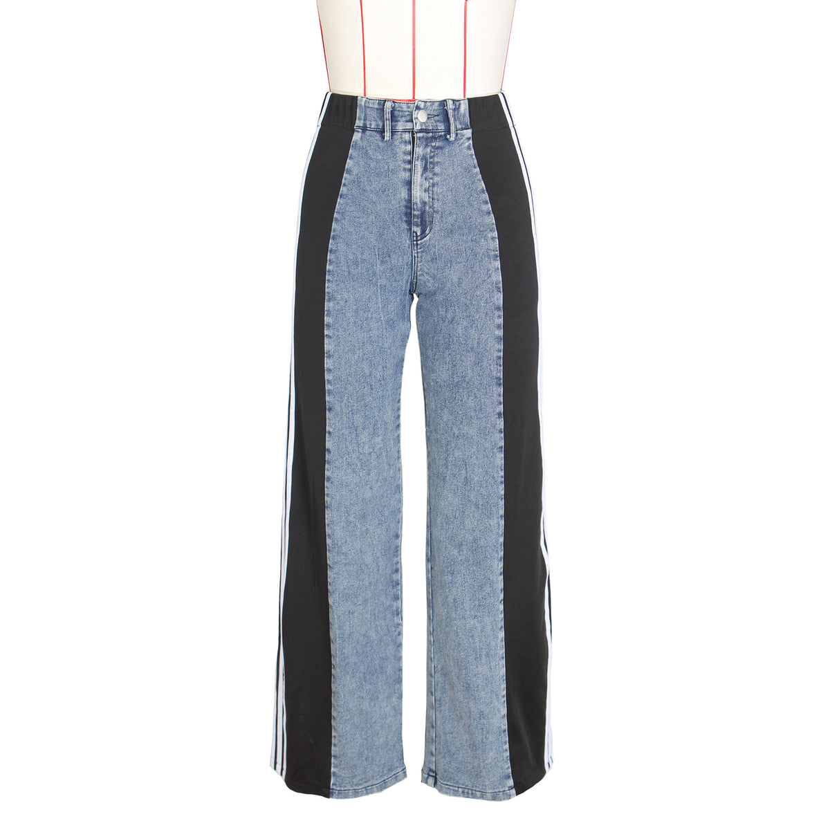 Stripe-Detail Straight-Leg Trousers