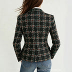 Cropped Jacquard Blazer