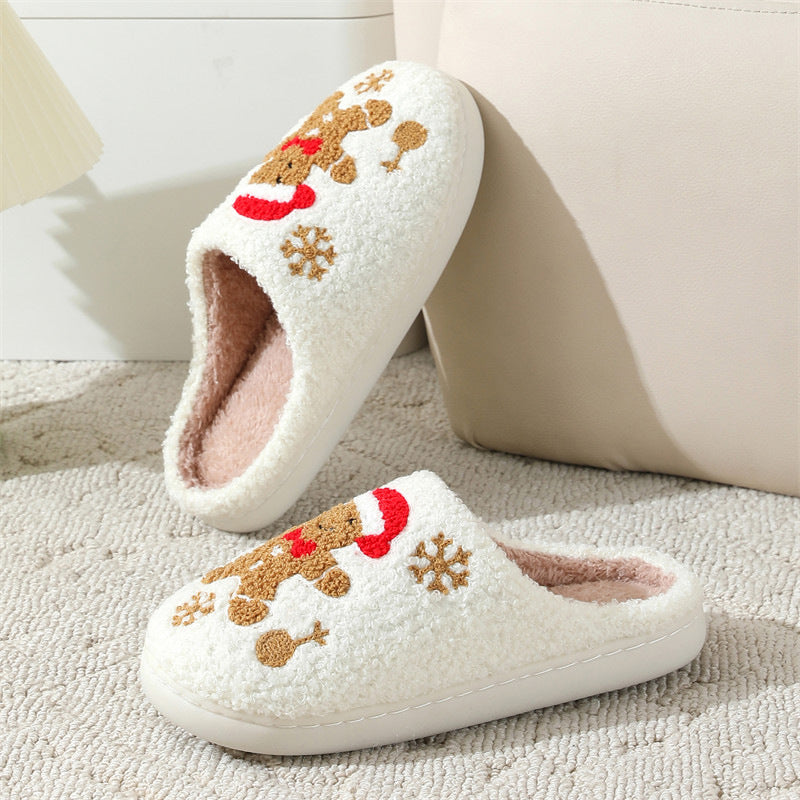 Gingerbread Plush House Slippers